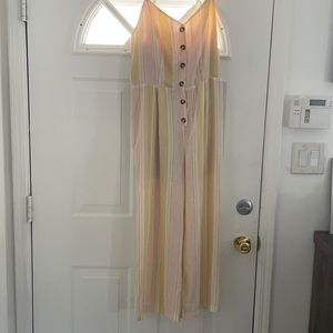 Candies jumpsuit with pink white and gold